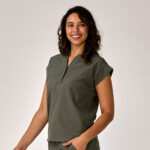 Ladies Tuck-In Scrub Top – Modern Style & Flexible Comfort - Image 3